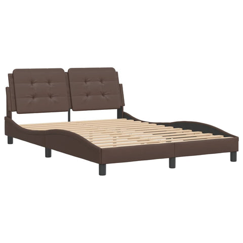 vidaXL Bed Frame without Mattress Brown 120x200 cm Faux Leather