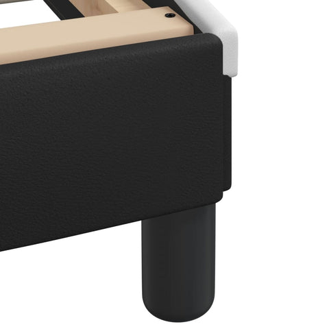 vidaXL Bed Frame without Mattress "Zadar" Black and White 120x200 cm Faux Leather