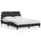 vidaXL Bed Frame without Mattress "Zadar" Black 140x200 cm Faux Leather