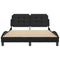 vidaXL Bed Frame without Mattress "Zadar" Black 140x200 cm Faux Leather