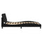 vidaXL Bed Frame without Mattress "Zadar" Black 140x200 cm Faux Leather