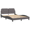 vidaXL Bed Frame without Mattress Grey 140x200 cm Faux Leather