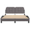 vidaXL Bed Frame without Mattress Grey 140x200 cm Faux Leather
