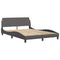 vidaXL Bed Frame without Mattress Grey 140x200 cm Faux Leather