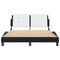 vidaXL Bed Frame without Mattress "Zadar" Black and White 140x200 cm Faux Leather