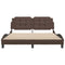 vidaXL Bed Frame without Mattress "Zadar" Brown 160x200 cm Faux Leather