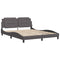 vidaXL Bed Frame without Mattress Grey 160x200 cm Faux Leather
