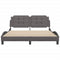 vidaXL Bed Frame without Mattress Grey 160x200 cm Faux Leather