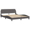vidaXL Bed Frame without Mattress Grey 160x200 cm Faux Leather