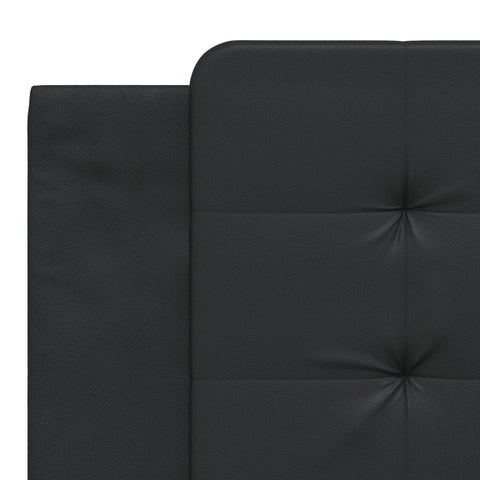 vidaXL Bed Frame without Mattress "Zadar" Black 180x200 cm Super King Faux Leather