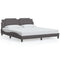 vidaXL Bed Frame without Mattress Grey 180x200 cm Super King Faux Leather