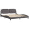 vidaXL Bed Frame without Mattress Grey 180x200 cm Super King Faux Leather