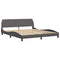 vidaXL Bed Frame without Mattress Grey 180x200 cm Super King Faux Leather