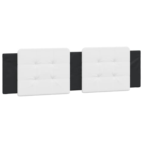 vidaXL Bed Frame without Mattress "Zadar" Black and White 180x200 cm Super King Faux Leather