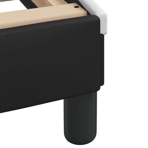 vidaXL Bed Frame without Mattress "Zadar" Black and White 180x200 cm Super King Faux Leather