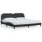 vidaXL Bed Frame without Mattress "Zadar" Black 200x200 cm Faux Leather