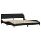 vidaXL Bed Frame without Mattress "Zadar" Black 200x200 cm Faux Leather