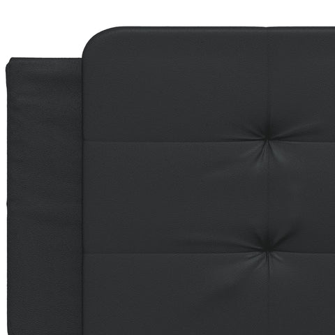 vidaXL Bed Frame without Mattress "Zadar" Black 200x200 cm Faux Leather