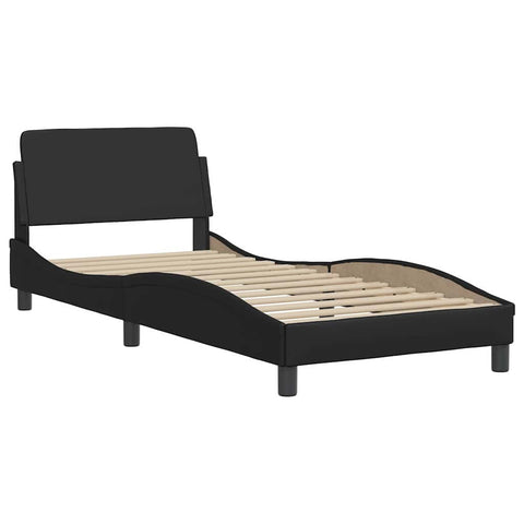 vidaXL Bed Frame with LED without Mattress "Hvar" Black 80x200 cm