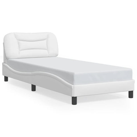 vidaXL Bed Frame with LED without Mattress "Hvar" White 80x200 cm