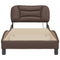 vidaXL Bed Frame with LED without Mattress "Hvar" Brown 90x200 cm
