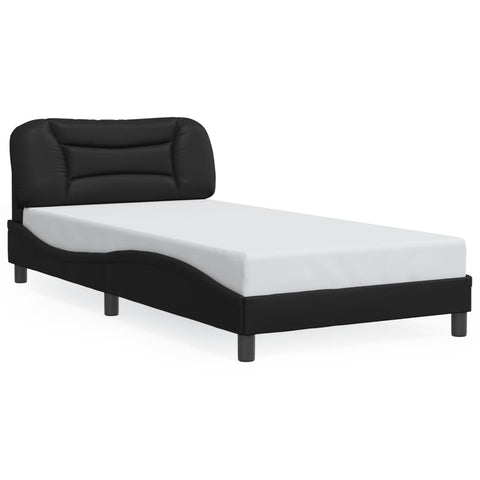 vidaXL Bed Frame with LED without Mattress "Hvar" Black 100x200 cm