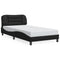 vidaXL Bed Frame with LED without Mattress "Hvar" Black 100x200 cm