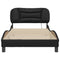 vidaXL Bed Frame with LED without Mattress "Hvar" Black 100x200 cm