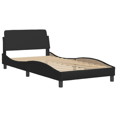vidaXL Bed Frame with LED without Mattress "Hvar" Black 100x200 cm