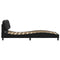 vidaXL Bed Frame with LED without Mattress "Hvar" Black 100x200 cm
