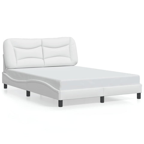 vidaXL Bed Frame with LED without Mattress "Hvar" White 120x200 cm
