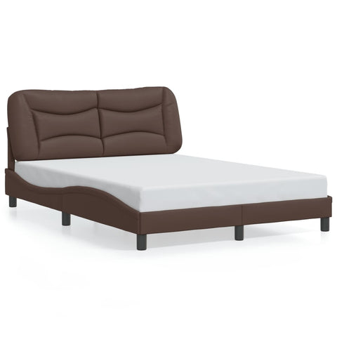 vidaXL Bed Frame with LED without Mattress "Hvar" Brown 120x200 cm
