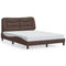 vidaXL Bed Frame with LED without Mattress "Hvar" Brown 120x200 cm