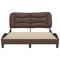 vidaXL Bed Frame with LED without Mattress "Hvar" Brown 120x200 cm
