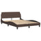 vidaXL Bed Frame with LED without Mattress "Hvar" Brown 120x200 cm