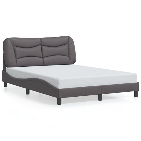 vidaXL Bed Frame with LED without Mattress Grey 120x200 cm