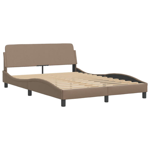 vidaXL Bed Frame with LED without Mattress Cappuccino 120x200 cm