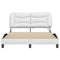 vidaXL Bed Frame with LED without Mattress "Hvar" White 140x190 cm