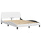 vidaXL Bed Frame with LED without Mattress "Hvar" White 140x190 cm