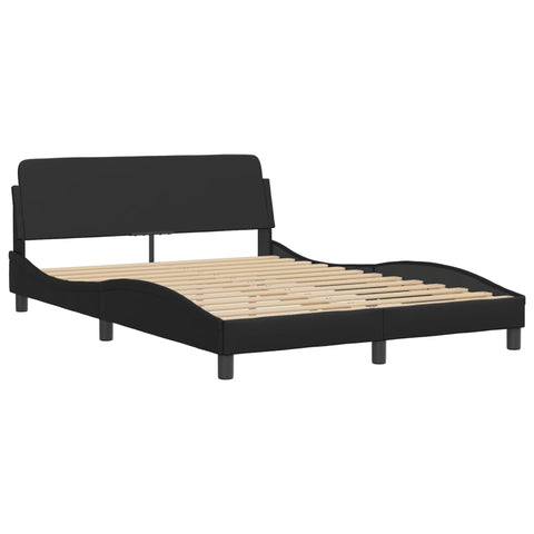 vidaXL Bed Frame with LED without Mattress Black 140x200 cm