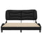 vidaXL Bed Frame with LED without Mattress "Hvar" Black 160x200 cm