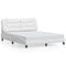 vidaXL Bed Frame with LED without Mattress "Hvar" White 160x200 cm
