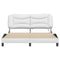 vidaXL Bed Frame with LED without Mattress "Hvar" White 160x200 cm