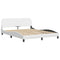 vidaXL Bed Frame with LED without Mattress "Hvar" White 160x200 cm
