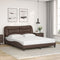 vidaXL Bed Frame with LED without Mattress "Hvar" Brown 160x200 cm