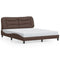 vidaXL Bed Frame with LED without Mattress "Hvar" Brown 160x200 cm