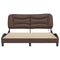 vidaXL Bed Frame with LED without Mattress "Hvar" Brown 160x200 cm