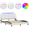 vidaXL Bed Frame with LED without Mattress White and Black 160x200 cm