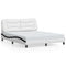 vidaXL Bed Frame with LED without Mattress White and Black 160x200 cm