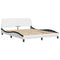 vidaXL Bed Frame with LED without Mattress White and Black 160x200 cm